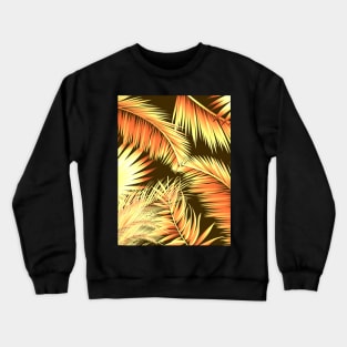 Brown palm leaves Crewneck Sweatshirt